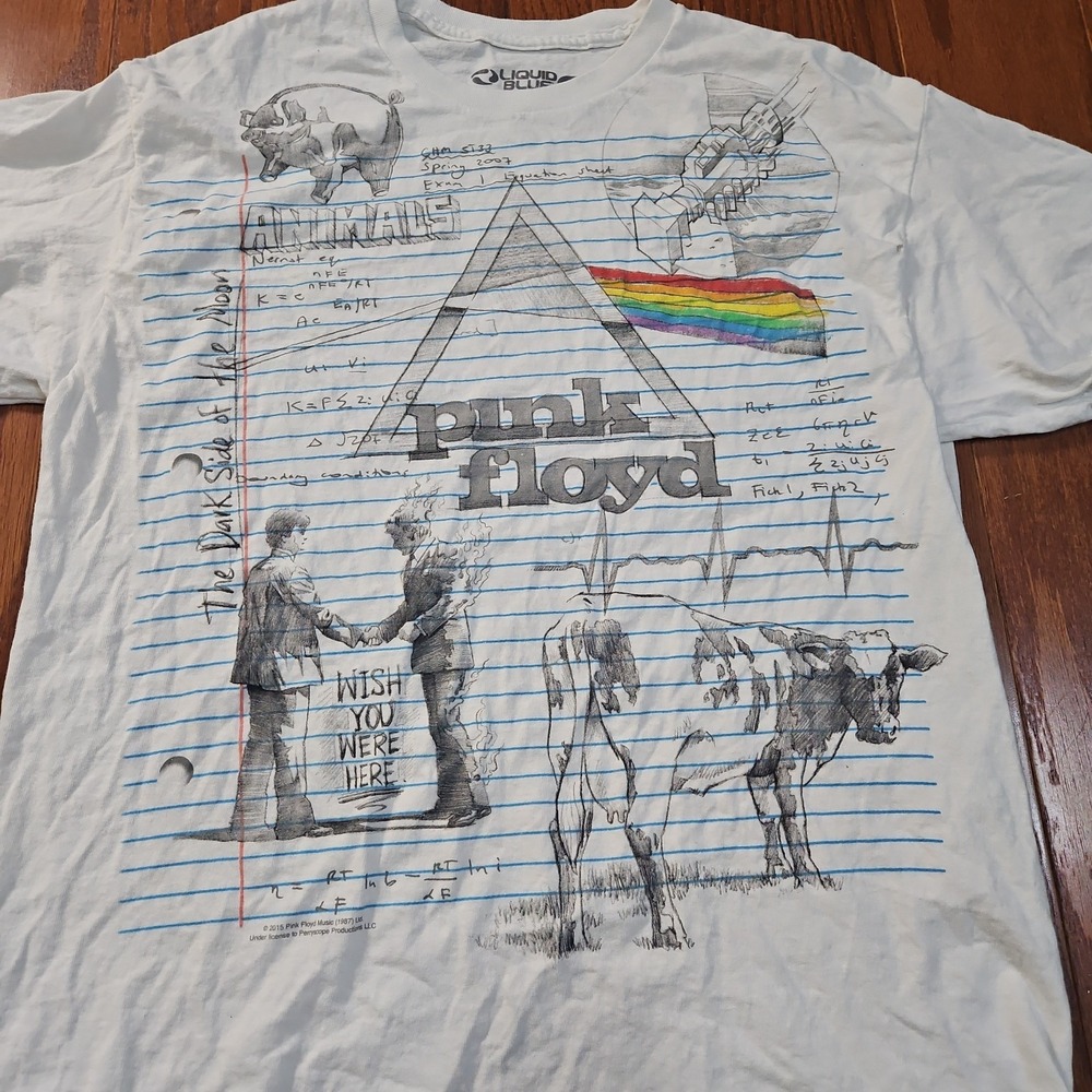 Lot Of 3 Liquid Blue Pink Floyd T Shirts Mens Size Large Band Tees Collection - Picture 6 of 10